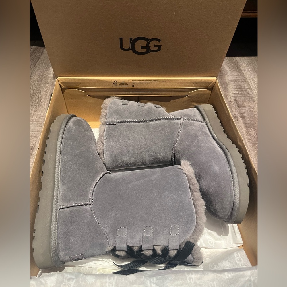 UGG Women's Charcoal Bow Boots